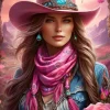 Bluebird Puzzle Pink Cowgirl*Femme Hommes Et Femmes|Forêts, Fleurs Et Jardins