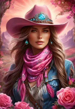Bluebird Puzzle Pink Cowgirl*Femme Hommes Et Femmes|Forêts, Fleurs Et Jardins