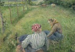 Grafika Kids Pissarro Camille - Camille Pissarro : Jeunes Paysannes se Reposant dans les Champs Près de Pontoise, 1882*Enfant Art|Dès 6 Ans : 50 À 100 Pièces