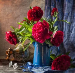 Grafika Pivoines Roses* Carré|Forêts, Fleurs Et Jardins