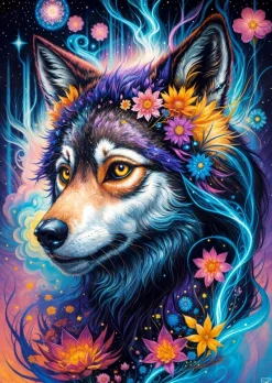 Enjoy Puzzle Portrait Magique d'un Loup* Loups|Animaux De La Forêt