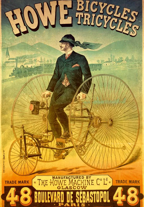 DToys Poster vintage - Howe Bicycles et Tricyles* Rétros Et Nostalgie|Affiches De Cinéma, Publicité