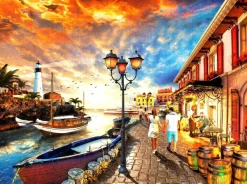 SunsOut Promenade Au Bord Du Port*Femme Hommes Et Femmes|Villes Et Villages