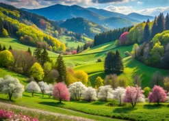 Alipson Puzzle Promenade au Printemps* Montagnes|Forêts, Fleurs Et Jardins