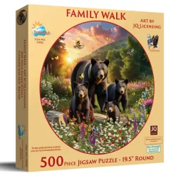 SunsOut Promenade En Famille* Rond|Animaux De La Forêt