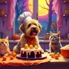 Bluebird Puzzle Pâtisserie pour Halloween*Femme Chiens|Chats