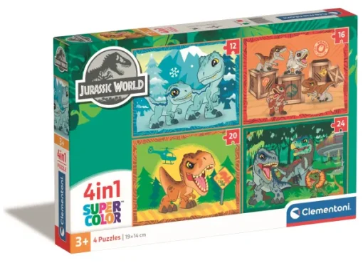 Clementoni Puzzle 4 En 1 - Jurassic World*Enfant Puzzles Pour Enfants ...