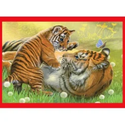 Clementoni Puzzle 4 En 1 - Maman Bébé Animaux*Enfant Animaux Sauvages|Dès 3 Ans : 11 À 20 Pièces