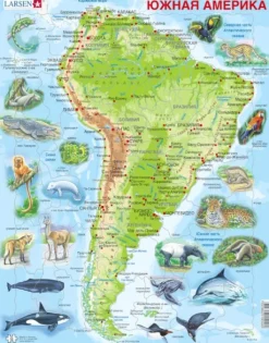 Larsen Puzzle Cadre - Amérique du Sud (en Russe)*Enfant Cadre|Puzzles Pour Enfants