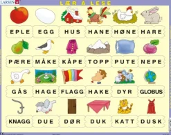 Larsen Puzzle Cadre - Apprendre à Lire le Norvégien 4 (en Norvégien)*Enfant Cadre|Puzzles Pour Enfants