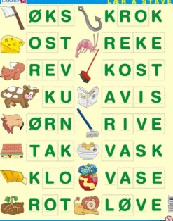 Larsen Puzzle Cadre - Apprendre à épeler 3 (en Norvégien)*Enfant Cadre|Puzzles Pour Enfants