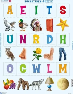 Larsen Puzzle Cadre - Apprendre les Lettres (en Allemand)*Enfant Cadre|Puzzles Pour Enfants