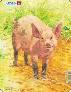 Larsen Puzzle Cadre - Cochon*Enfant Cadre|À Partir De 2 Ans