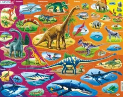 Larsen Puzzle Cadre - Dinosaures (en Anglais)*Enfant Cadre|Dinosaures
