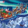 Larsen Puzzle Cadre - Le Père Noël dans les Lumières Nordiques*Femme À Partir De 2 Ans|Dès 2 Ans : Moins De 10 Pièces