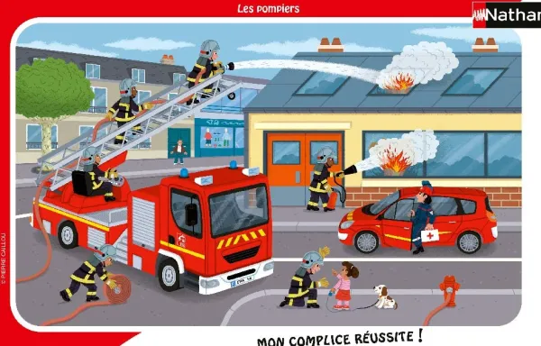 Nathan Puzzle Cadre - Les Pompiers*Enfant Cadre|Dès 3 Ans : 11 À 20 Pièces