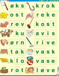 Larsen Puzzle Cadre - Lær å lese (små bokstaver) (en Norvégien)*Enfant Cadre|Puzzles Pour Enfants
