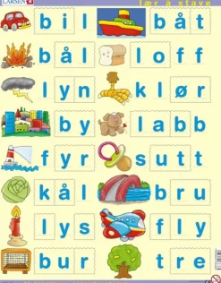 Larsen Puzzle Cadre - Lær å lese (små bokstaver) (en Norvégien)*Enfant Cadre|Puzzles Pour Enfants