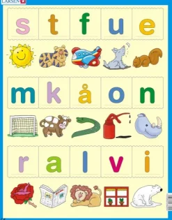 Larsen Puzzle Cadre - Lær å lese (små bokstaver) (en Norvégien)*Enfant Cadre|Puzzles Pour Enfants