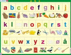 Larsen Puzzle Cadre - Lær bokstavene (små), en Norvégien*Enfant Cadre|Puzzles Pour Enfants