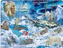 Larsen Puzzle Cadre - Verso il Polo Nord (en italien)*Enfant Cadre|Puzzles Pour Enfants