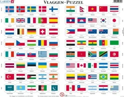 Larsen Puzzle Cadre - Vlaggen (en Hollandais)*Enfant Cadre|Puzzles Pour Enfants