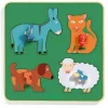 Djeco Puzzle Cadre en Bois - Family Farm*Enfant Cadre|Puzzles Enfants