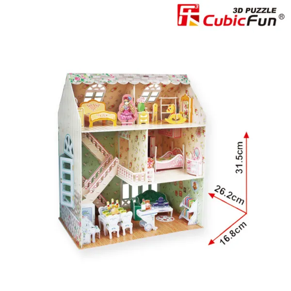 Cubic Fun Puzzle 3D - Maison de Poupées de rêve - Difficulté : 4/8*Enfant 3D|À Partir De 9 Ans