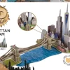 Educa Puzzle 3D - Puzzle 3D en Bois - Brooklyn Bridge, Manhattan Dream* 3D|Puzzles Adultes