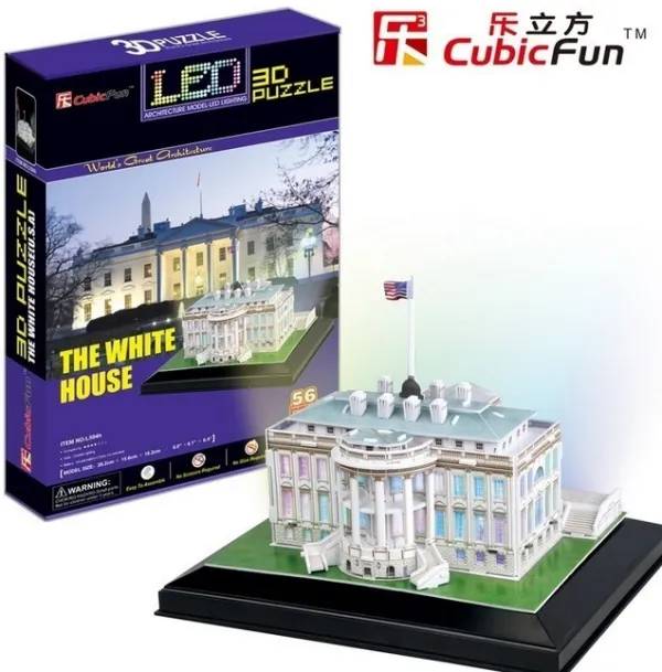 Cubic Fun Puzzle 3D avec LED - Washington : La Maison Blanche* 3D|Monuments