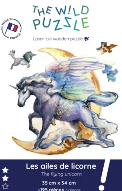 The Wild Puzzle Puzzle en Bois - Les Ailes de Licorne* Animaux Fantastiques|Puzzles Adultes