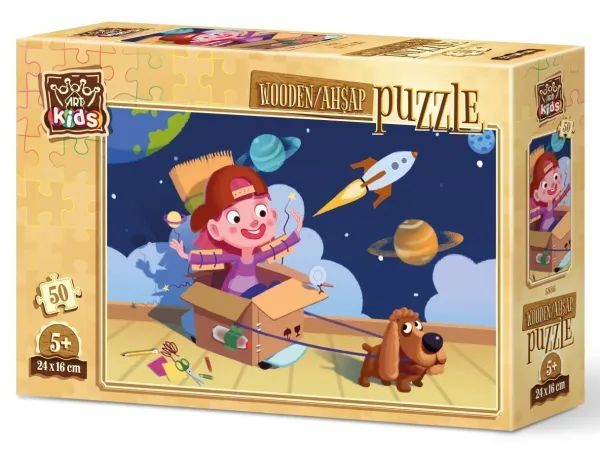 Art Puzzle Puzzle en Bois - Mini Astronaute*Femme/Enfant Puzzles Enfants|Chiens