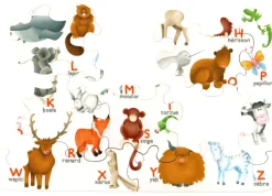 Puzzle Michèle Wilson Puzzle en Bois Découpé à la Main - L'Alphabet Des Animaux*Enfant Puzzles Enfants|Puzzles Pour Enfants