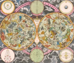 Puzzle Michèle Wilson Puzzle en Bois Découpé à la Main - Planisphère Céleste* Puzzles Adultes|Cartes Du Monde