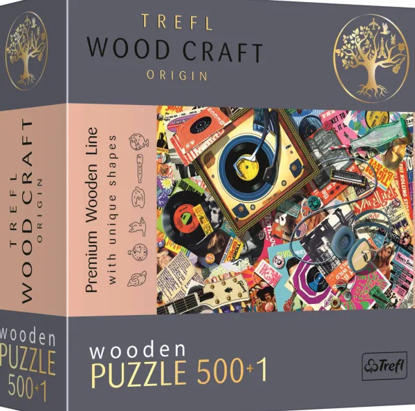 Trefl Wood Craft Puzzle en Bois Premium Line - Dans Le Monde De La Musique*Femme Puzzles Adultes|Musique, Danse, Instruments
