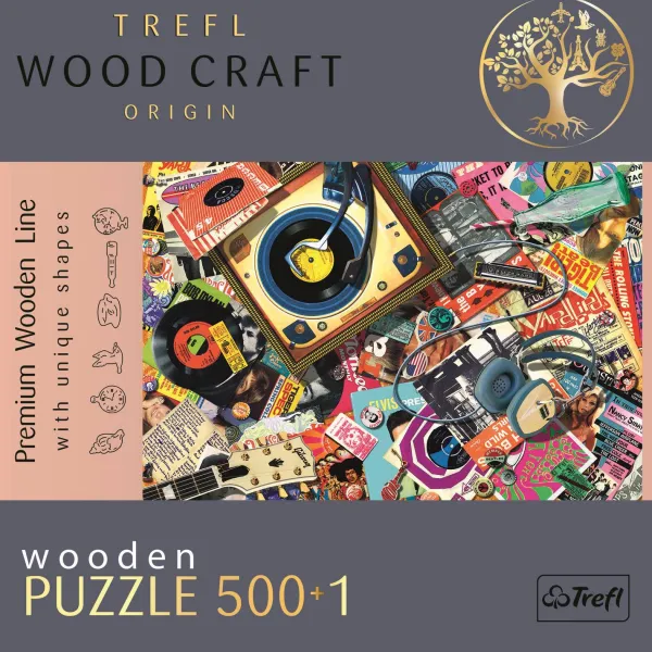 Trefl Wood Craft Puzzle en Bois Premium Line - Dans Le Monde De La Musique*Femme Puzzles Adultes|Musique, Danse, Instruments