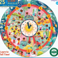 eeBoo Puzzle Horloge*Enfant Puzzles Pour Enfants|Dès 4 Ans : 21 À 30 Pièces