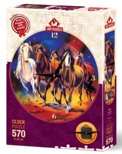 Art Puzzle Puzzle Horloge - Chevaux* Puzzles Horloges|Chevaux