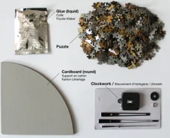 Art Puzzle Puzzle Horloge - Je t'Aime, un Peu, Beaucoup, Passionément... (Pile non fournie)*Femme Rond|Puzzles Horloges