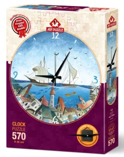 Art Puzzle Puzzle Horloge - Ville Acquatique* Bateaux|De 500 À 999 Pièces