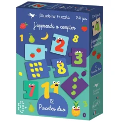 Bluebird Puzzle Puzzles duo - J'apprends à Compter*Enfant À Partir De 2 Ans|Dès 2 Ans : Moins De 10 Pièces