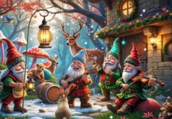 Alipson Puzzle Rafael Trujillo - Noël Enchanté dans les Bois*Femme Animaux Fantastiques|Animaux De La Forêt