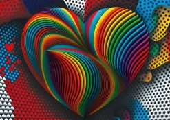 Yazz Rainbow Heart*Femme Déco Et Objets|Amour Et Tendresse