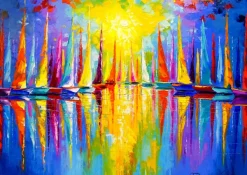 Enjoy Puzzle Rainbow Sailboats* Bateaux|Art