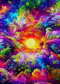 Enjoy Puzzle Rainbow Tropic* Soleil, Lune|Forêts, Fleurs Et Jardins