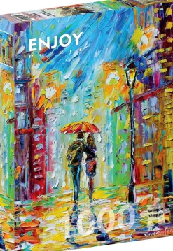 Enjoy Puzzle Rainy Romance in the City*Femme Hommes Et Femmes|Amour Et Tendresse