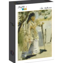 Grafika Kids Renoir Auguste - Auguste Renoir : Femme à la Barrière, 1866*Enfant Art|Dès 6 Ans : 50 À 100 Pièces