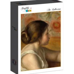Grafika Kids Renoir Auguste - Auguste Renoir : Tête de Jeune Fille, 1890*Enfant Art|Dès 6 Ans : 50 À 100 Pièces
