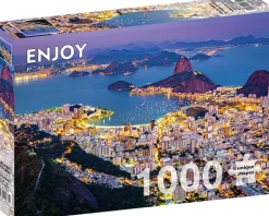 Enjoy Puzzle Rio de Janeiro de Nuit, Brésil* Pays D'Amérique Du Sud|Villes Et Villages