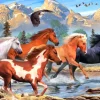 Alipson Puzzle Robinson Howard - Wild and Free* Chevaux|Montagnes